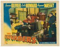 2j406 INVADERS LC '42 Powell & Pressburger, Laurence Olivier talks into radio microphone!