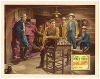 2j429 JESSE JAMES LC R46 Tyrone Power, Henry Fonda & outlaw gang in their hideout!