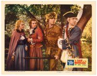 2j461 LAST OF THE MOHICANS LC '36 Randolph Scott in buckskin with pretty girls & soldier!