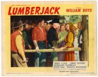 2j490 LUMBERJACK LC #3 '44 crowd watches William Boyd as Hopalong Cassidy talk to pretty girl!