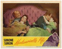 2j493 MADEMOISELLE FIFI LC '44 sexy Simone Simon & John Emery kissing on couch with other couple!