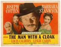 2j506 MAN WITH A CLOAK TC '51 what strange hold did Joseph Cotten have over Barbara Stanwyck & Caron