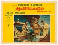 2j510 MARACAIBO LC #2 '58 close up of barechested Cornel Wilde in scuba gear w/Michael Landon!