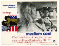 2j524 MEDIUM COOL LC #1 '69 close up of Robert Forster & sexy blonde Marianna Hill in car!