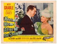2j527 MEET ME AFTER THE SHOW LC #4 '51 close up of Betty Grable smiling at Macdonald Carey!