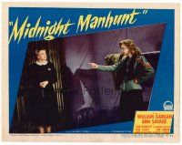2j532 MIDNIGHT MANHUNT LC #4 '45 sexy Ann Savage pointing at woman, 12 roaring hours of danger!