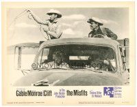 2j541 MISFITS LC #7 '61 Clark Gable, & Montgomery Clift roping cattle from truck, Monroe in cab!
