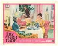 2j562 MY FAIR LADY LC #6 '64 Rex Harrison drops in on Audrey Hepburn having tea with Gladys Cooper!