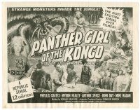 2j606 PANTHER GIRL OF THE KONGO TC '55 Phyllis Coates, wild art of man-made monsters!