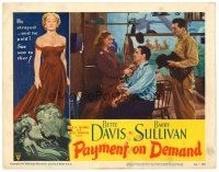 2j614 PAYMENT ON DEMAND LC #6 '51 Kent Taylor watches Bette Davis straighten Barry Sullivan's tie!
