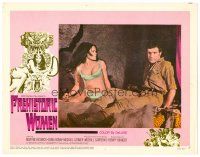 2j631 PREHISTORIC WOMEN LC #1 '66 Hammer, sexiest cave babe Martine Beswick with man in bed!