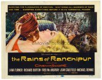 2j656 RAINS OF RANCHIPUR TC '55 Lana Turner, Richard Burton, rains couldn't wash their sin away!