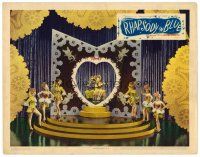 2j668 RHAPSODY IN BLUE LC '45 cool musical production image of couple in giant heart cut-out!