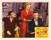 2j678 ROYAL WEDDING LC #3 '51 Jane Powell between Fred Astaire & Peter Lawford by piano!!