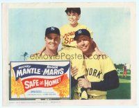 2j684 SAFE AT HOME LC '62 c/u of Bryan Russell lifted by Yankees Mickey Mantle & Roger Maris!