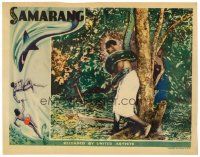 2j687 SAMARANG LC '32 wacky image of man being crushed by giant python hanging from tree!