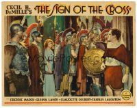 2j716 SIGN OF THE CROSS LC '32 Cecil B. DeMille, Fredric March looks at Elissa Landi with guards!