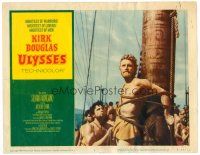 2j883 ULYSSES LC #6 R60 close up of barechested Kirk Douglas tied to ship's mast!