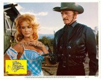 2j910 VILLAIN LC #8 '79 close up of sexy Ann-Margret & cowboy Kirk Douglas pointing gun!