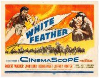 2j947 WHITE FEATHER TC '55 art of Robert Wagner & Native American Debra Paget!
