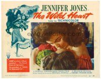2j955 WILD HEART LC #5 '52 Powell & Pressburger!, romantic close up of sexy Jennifer Jones!