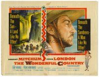 2j971 WONDERFUL COUNTRY TC '59 art of Texan Robert Mitchum in sombrero, Julie London!