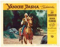 2j981 YANKEE PASHA LC #4 '54 full-length close up of Jeff Chandler holding rifle on horseback!