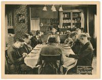 2j985 YELLOW STAIN LC '22 John Gilbert sitting at table with lots of men saying Grace!