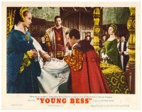 2j990 YOUNG BESS LC #4 '53 dying king Charles Laughton w/Stewart Granger & pretty Jean Simmons