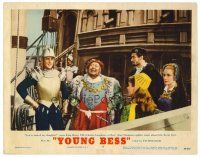 2j991 YOUNG BESS LC #6 '53 Charles Laughton roars laughing at Jean Simmons' spitfire retort!