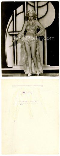 2k057 ALICE FAYE 7.25x9.5 still '30s full-length in super skimpy beaded dress!