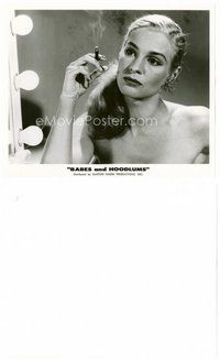 2k092 BABES & HOODLUMS 8x10 still '60s close up of sexy Barbara Valentin smoking cigar!