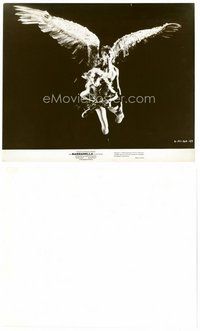 2k101 BARBARELLA 8x9.75 still '68 great image of Jane Fonda flying with winged John Phillip Law!