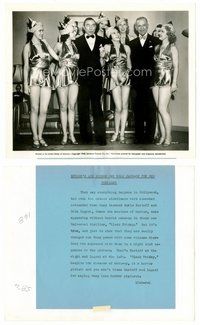2k131 BLACK FRIDAY candid 8x10 still '40 Boris Karloff & Bela Lugosi posing with sexy chorus girls!