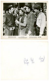 2k165 CALAMITY JANE & SAM BASS 8.25x10 still '49 Lloyd Bridges looks at cowboy Howard Duff!