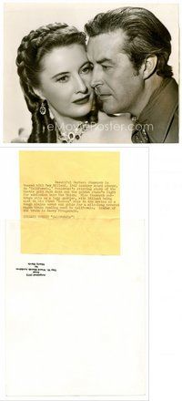 2k166 CALIFORNIA 7.5x9.5 still '46 close portrait of Ray Milland & pretty Barbara Stanwyck!