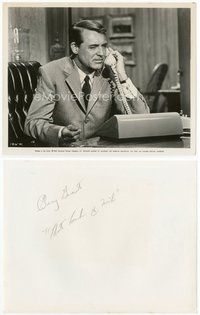 2k183 CARY GRANT 8x10.25 still '62 sitting at desk talking on phone from That Touch of Mink!