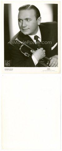 2k193 CHARLIE SPIVAK 8x10 publicity still '30s portrait of the Big Band leader with trumpet!
