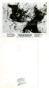 2k213 COLOR ME BLOOD RED 8x10.25 still '65 Herschell Gordon Lewis, gruesome image of bloody girl!