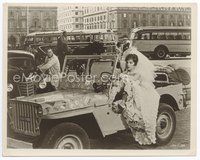 2k216 COME SEPTEMBER 8x10 still '61 bride Gina Lollobrigida trying to drive in wacky jeep!
