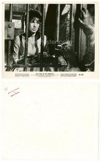 2k237 CURSE OF THE WEREWOLF 8x10 still '61 sexy Yvonne Romain visits monster Oliver Reed in jail!