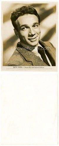 2k241 DANE CLARK 8x10 still '40s head & shoulders smiling portrait wearing suit & tie!