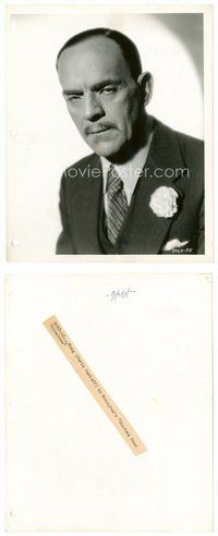 2k271 DOOMED TO DIE 8x10 still '40 portrait of Asian villain Boris Karloff in suit & tie!