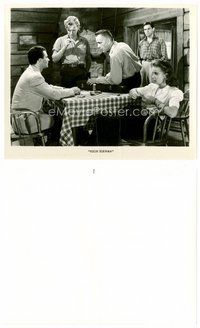 2k382 HIGH SIERRA 8x10 still R60s Ida Lupino watches Humphrey Bogart argue w/ Cornel Wilde at table!