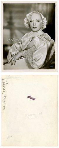 2k511 MARION DAVIES 8x10 still '30s close up seated portrait of the pretty blonde in cool dress!