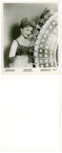 2k570 ONE DESIRE 8x10 still '55 sexy Anne Baxter by chuck-a-luck gambling wheel!