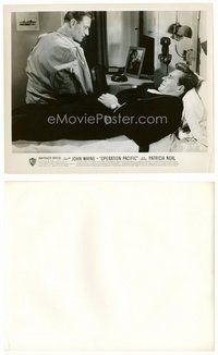 2k572 OPERATION PACIFIC 8x10 still '51 John Wayne sits by Philip Carey laying in bed!