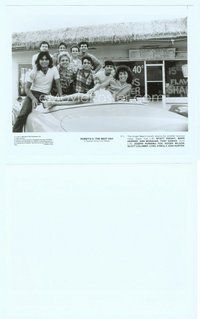 2k608 PORKY'S II: THE NEXT DAY 8x10 still '83 Bob Clark sequel, the cast posing on car!