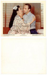 2k028 SAYONARA color 8x10 still #10 '57 romantic close up of Marlon Brando about to kiss Miiko Taka