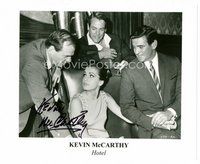2m257 KEVIN MCCARTHY signed 8x10 REPRO still '90s close up with his co-stars from Hotel!